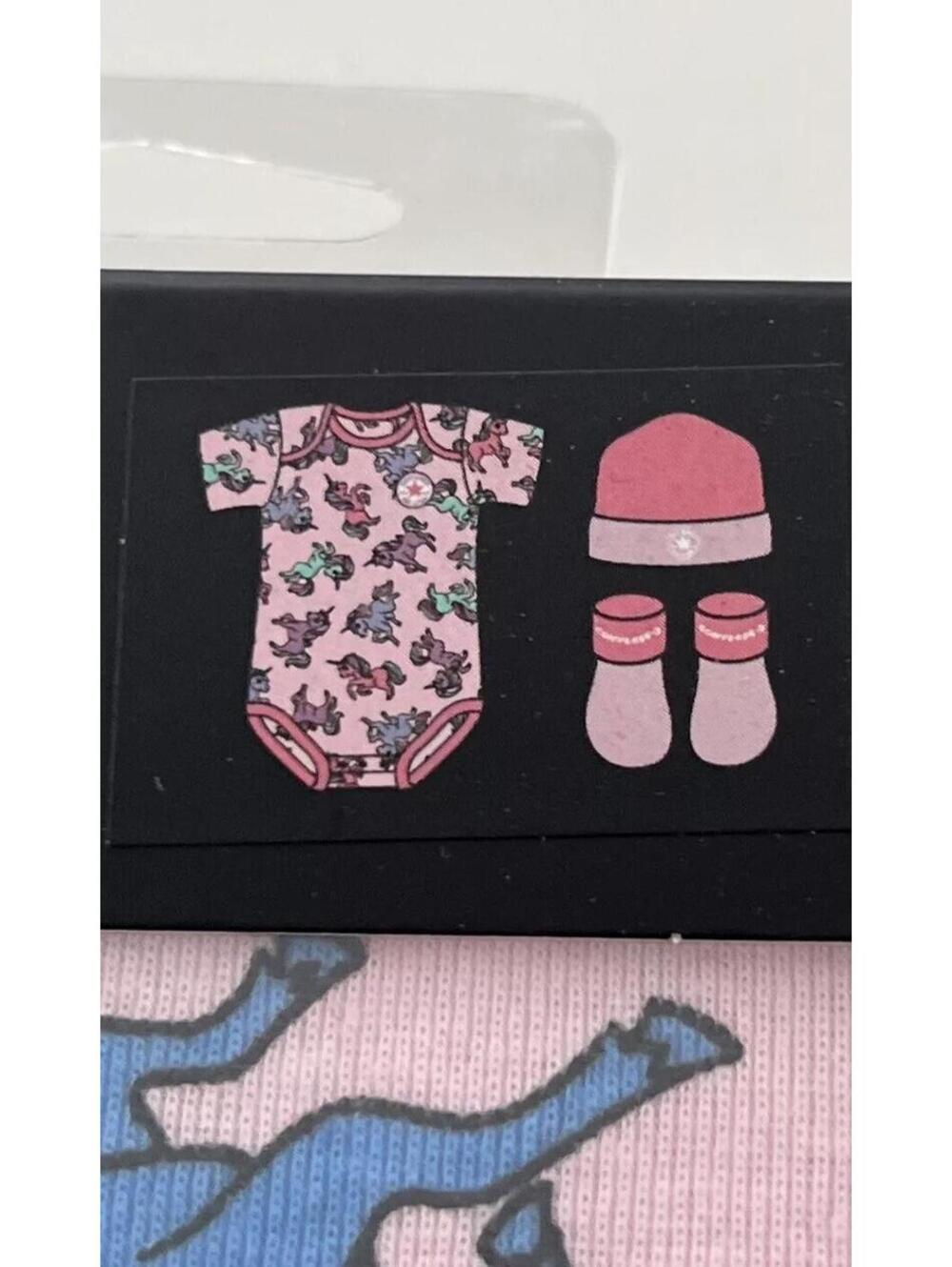 Converse  🦄 Unicorn 3 Piece Set Size 6-12 months Brand New - Picture 3 of 3